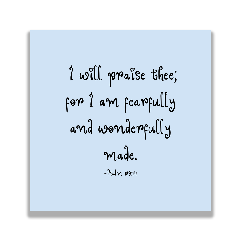 16 Baby-themed Bible Verse Quilt Squares - Precut 5in LIGHT BLUE - Carlson Homestead