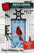 Winter Cardinal by Julie Wurzer - SALE Machine Embroidery Wall Hanging Pattern – 6.5"x12.25" for Patch Abilities