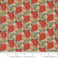Moda - Curated in Color - Beaded Flowers Florals/RED - by Cathe Holden