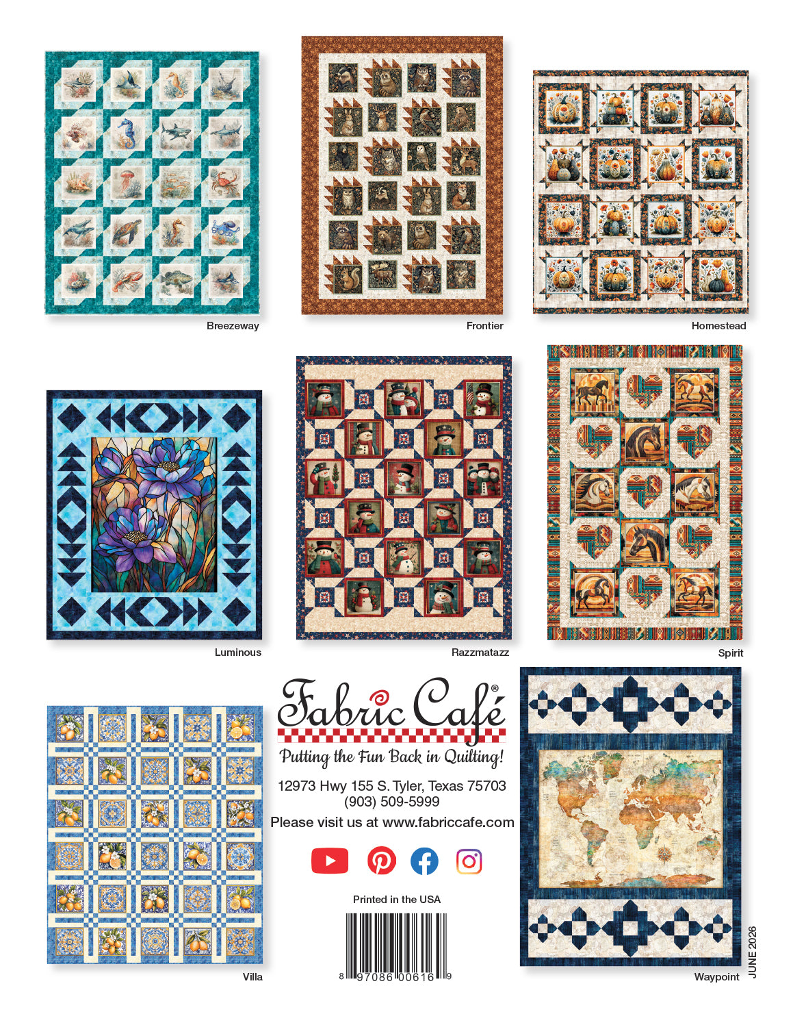 Panel Pizzazz 3-Yard Quilts Book from Fabric Café