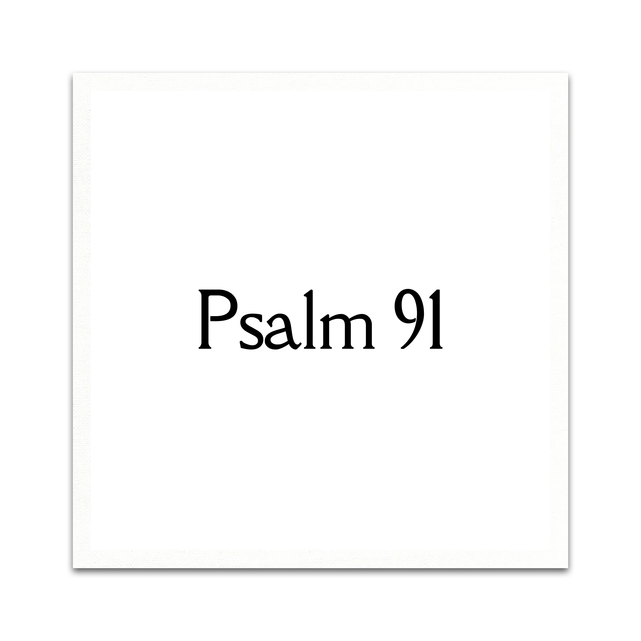 17 of Psalm 91 Bible Verses Quilt Squares in White - Precut 5" squares Set - Carlson Homestead Quilting