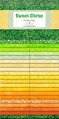 Wilmington - Dry Brush - Sweet Citrus 2.5" Karat Gems 42 Piece – Tonal Blender Strips