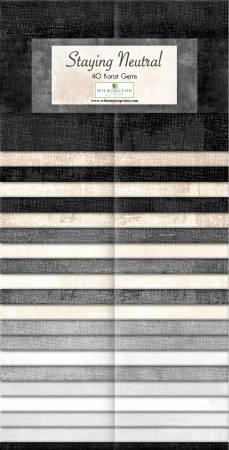 Wilmington - Dry Brush - Staying Neutral 2.5" Karat Gems 40 Piece – Tonal Blender Strips