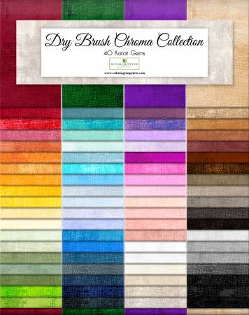 Wilmington - Dry Brush - Chroma 2.5" Karat Gems 76 Piece – Multicolor Tonal Blender Strips