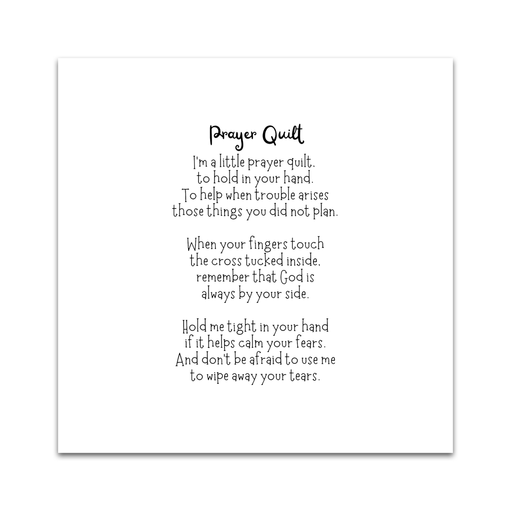 30 Pocket Prayer Quilt Poem Labels -Precut 3in squares- - Carlson Homestead Quilting