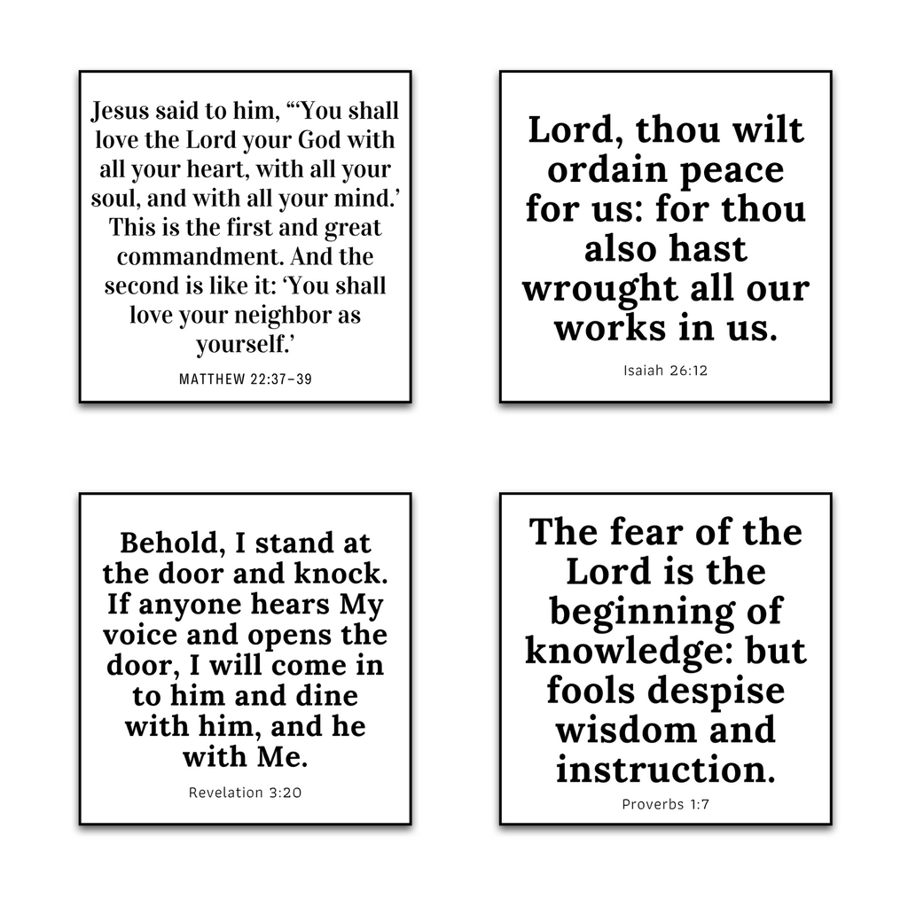 Precious Promises Pack – 30 Bible Verse Quilt Squares, 5” Precut Cotton - Carlson Homestead Quilting