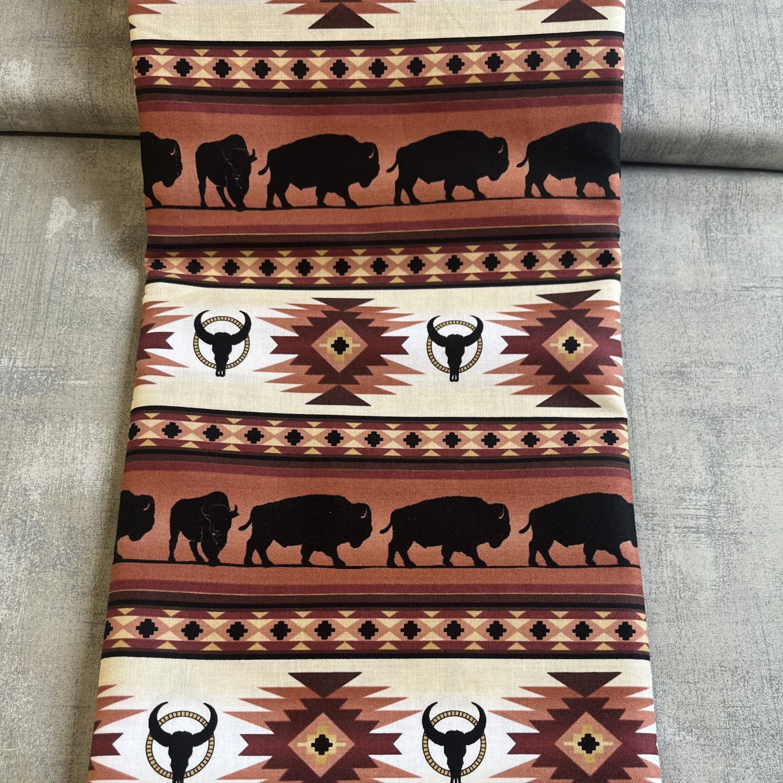 Southwest Buffalo/Bison Quilt Kit – Adobo by Villa Rosa Designs – Rustic Western Fabric Kit – Brown Tan Cream Quilt Kit