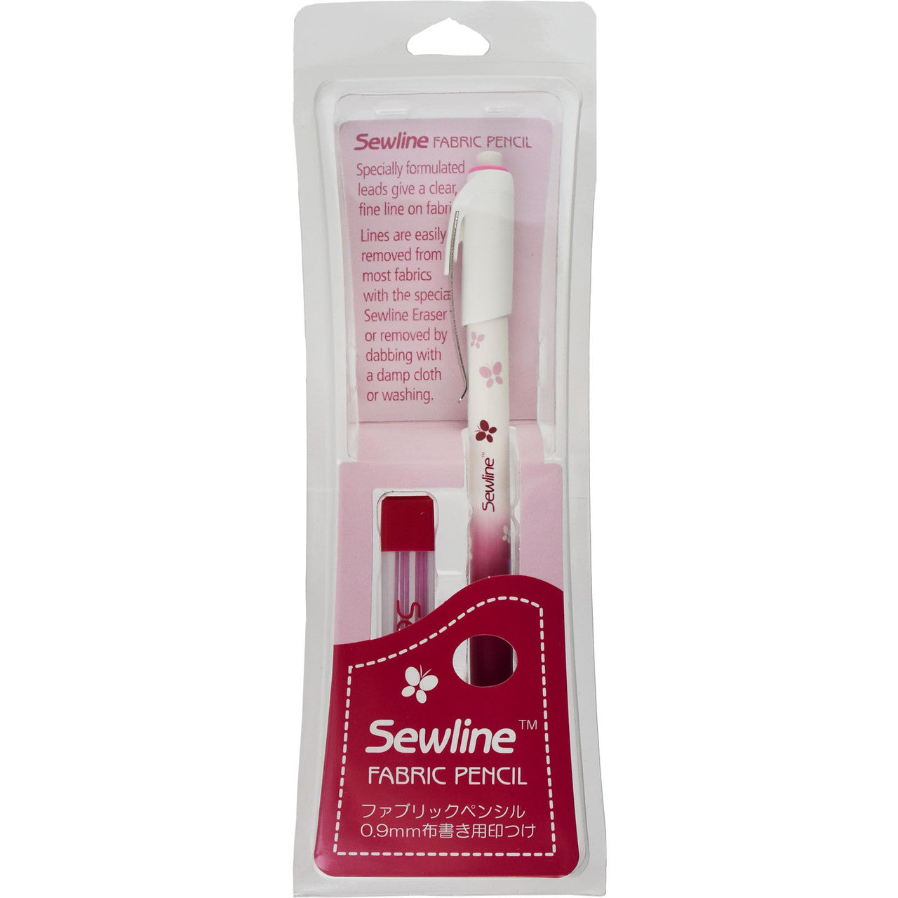 Sewline Mechanical Fabric Pencil with Pink Ceramic Leads & 6 Refills