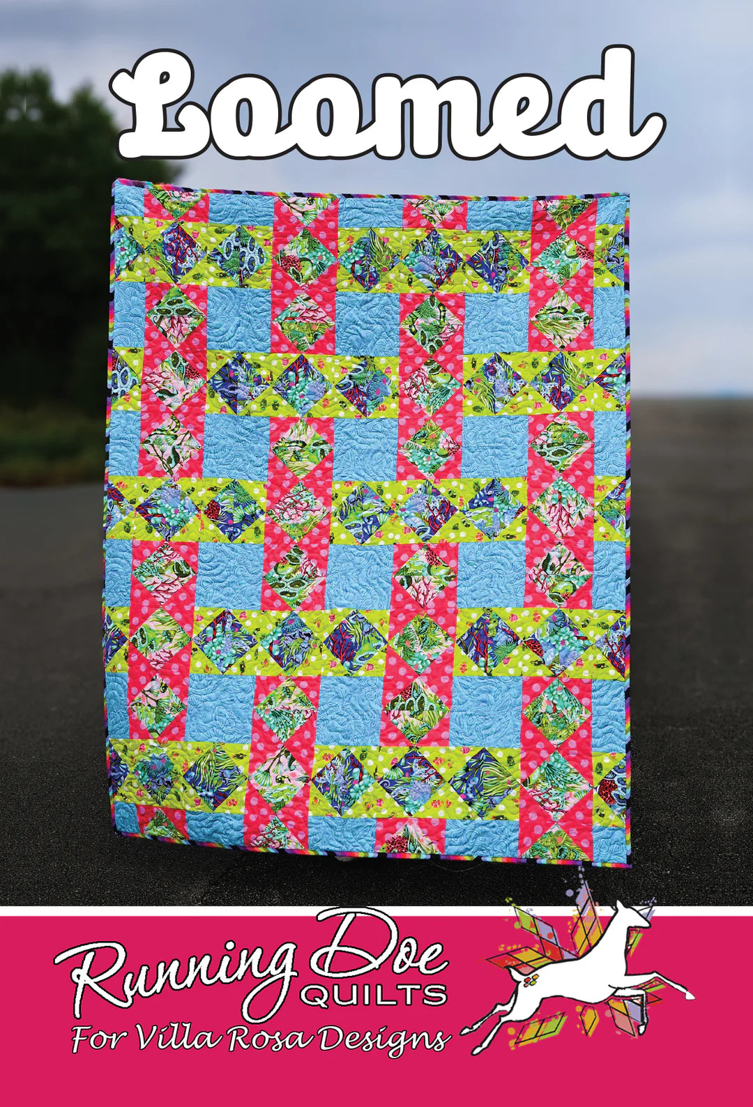 Loomed by Running Doe Quilts - Quilt Pattern – 56" x 70” for Villa Rosa Designs