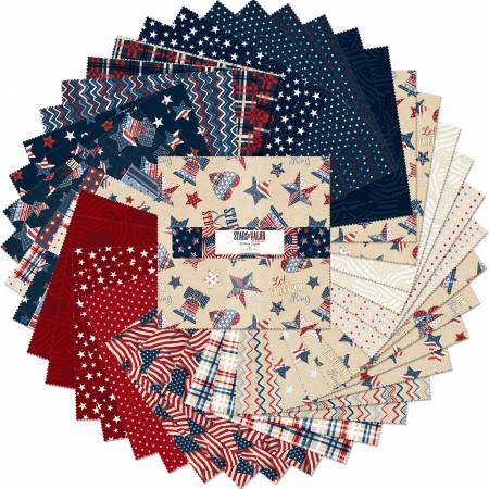 Wilmington Prints - Stars of Valor - 42 precut 10" Squares by Beth Grove