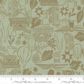 Moda Windfall Aqua Fabric – Aqua Seasonal Novelty Print by Fancy That Design House