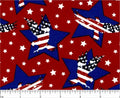 Choice Fabrics Patriotic Large Stars on Red Fabric – Red Patriotic Blender