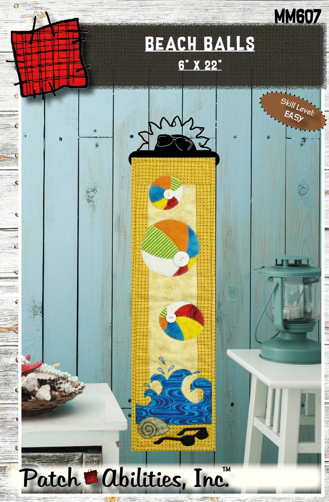 Beach Balls by Julie Wurzer - Wall Hanging Pattern – 6"x22" for Patch Abilities