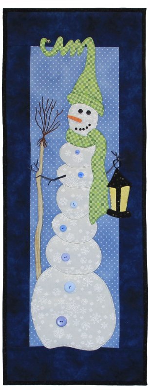 Chilly Willy Snowman by Julie Wurzer - Door Banner Pattern – 12"x32" for Patch Abilities