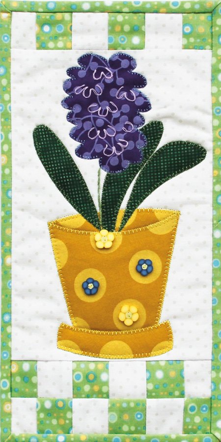 Giant Hyacinth by Julie Wurzer - Wall Hanging Pattern – 6"x12" for Patch Abilities